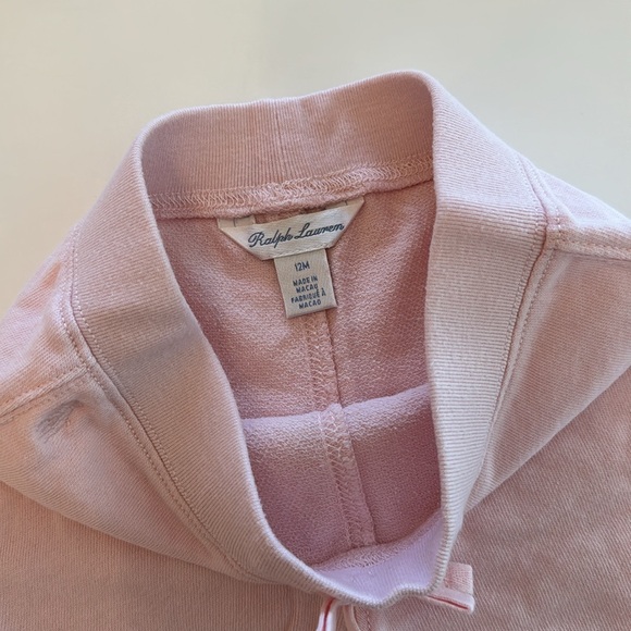 Ralph Lauren Baby Girls Ruffled French Terry Top and Pant, 2 Piece Set - Picture 12 of 13